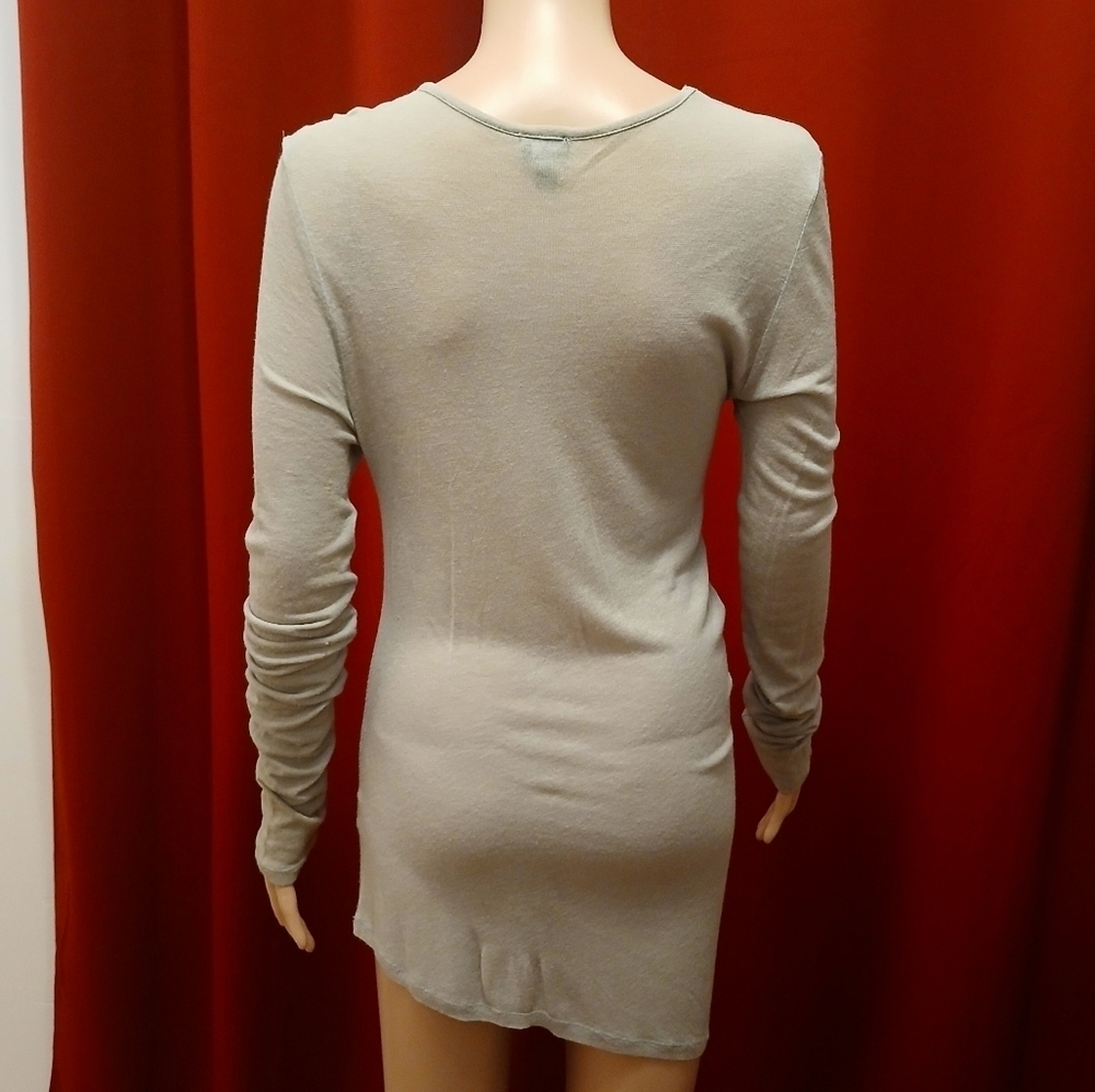 Calvin Klein Asymmetrical Gray Sheer Vintage Top/Dress size M​​​ - Picture 3 of 7